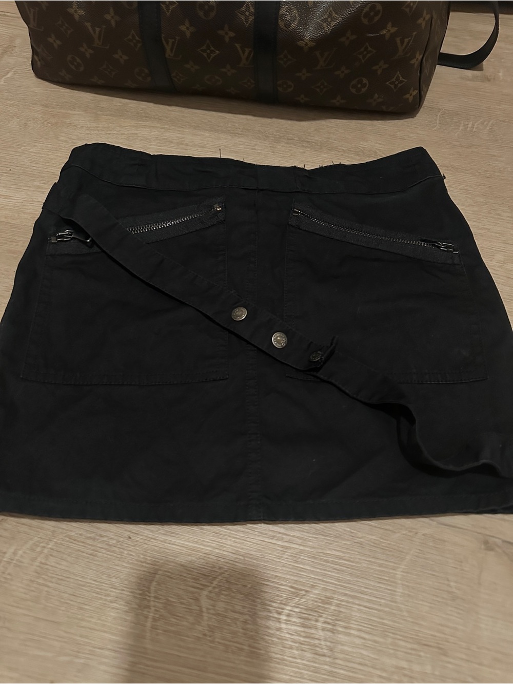 D&G Black Women's Utility Mini Skirt bondage vintage